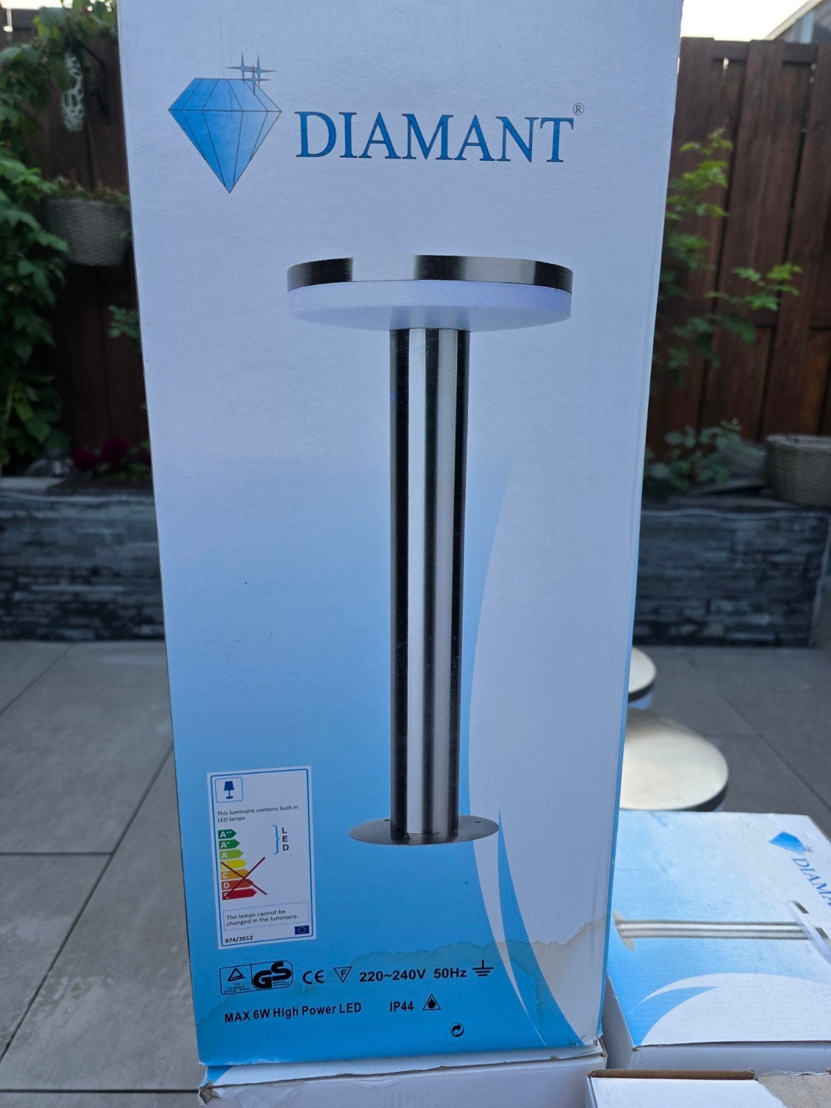 Diamant  tuinlampen, Nieuw, Ophalen of Verzenden, Netvoeding, Rvs