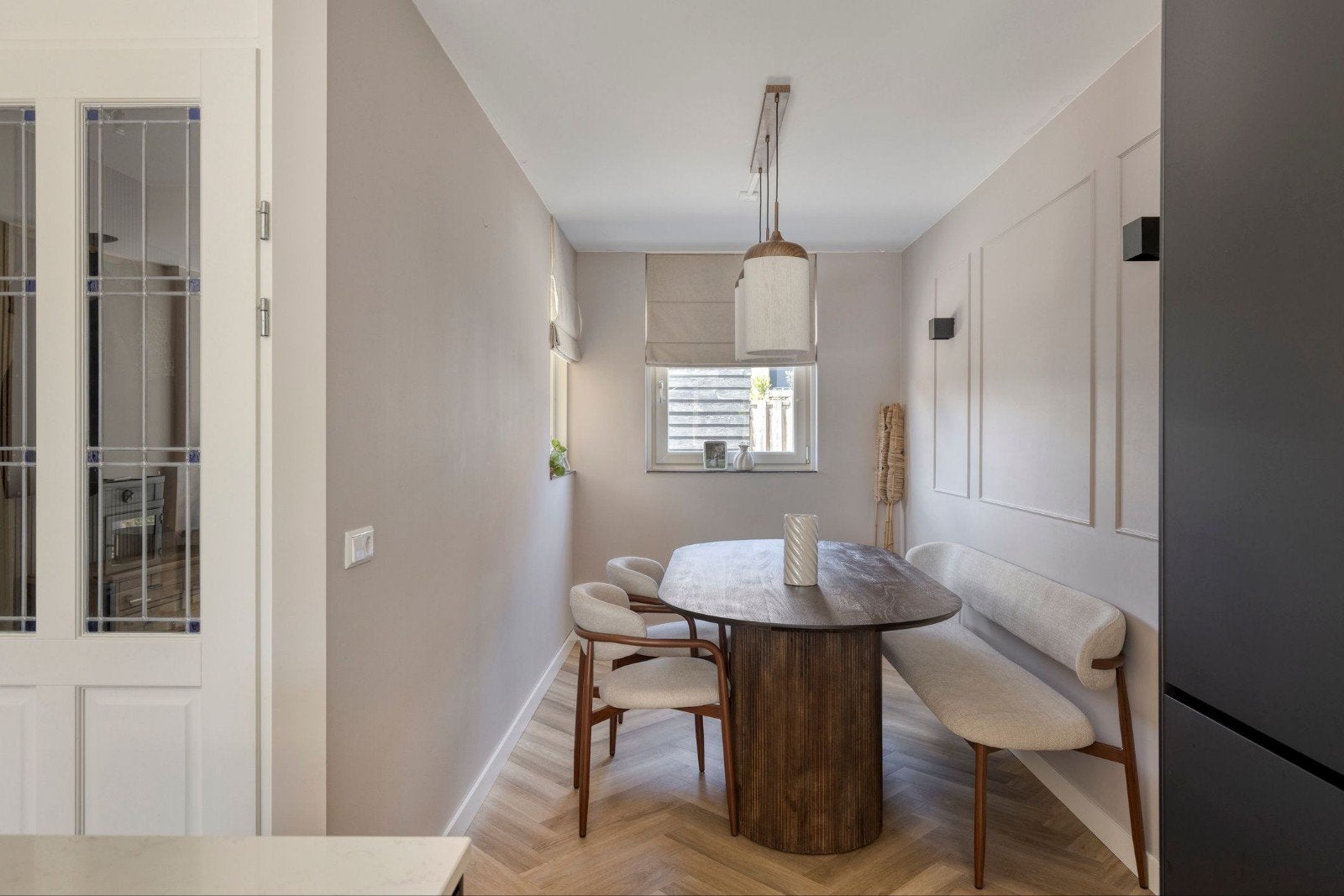 eetkamer set japandi stijl, Huis en Inrichting, Ophalen, 75 m² of meer, Tapijt