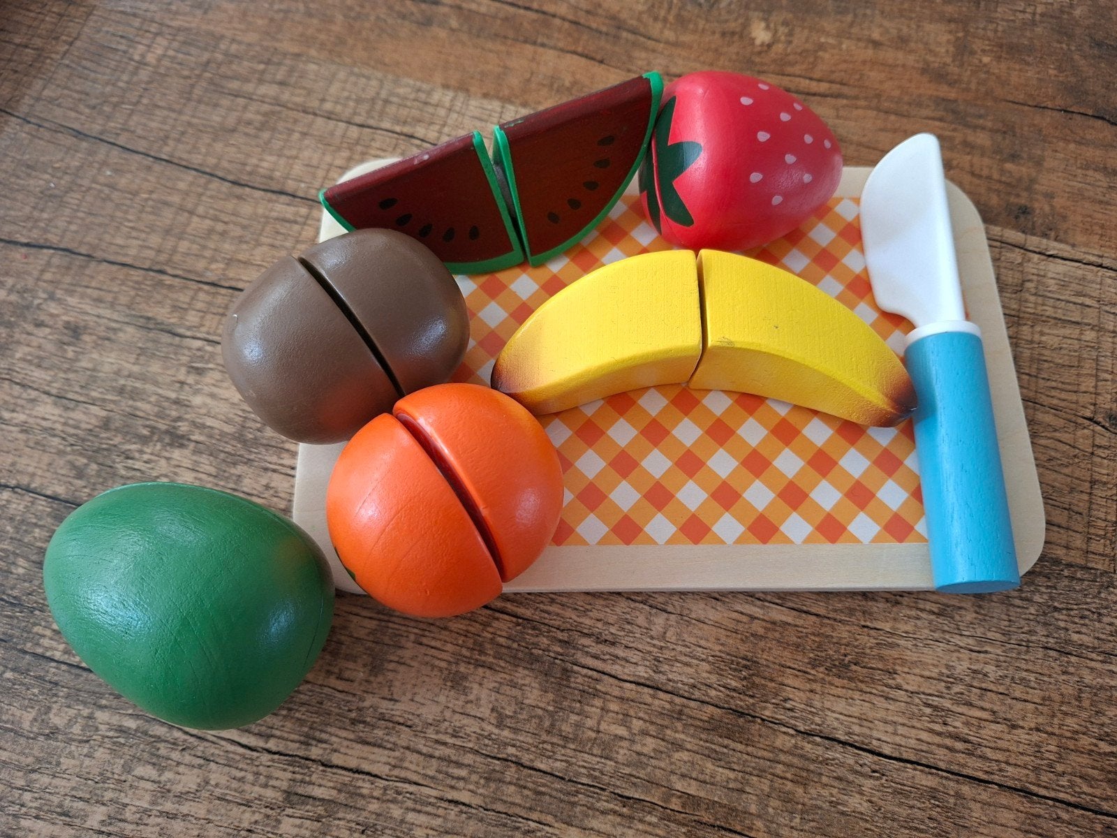 Houten fruit en vlees setjes, Ophalen, Zo goed als nieuw, Overige typen