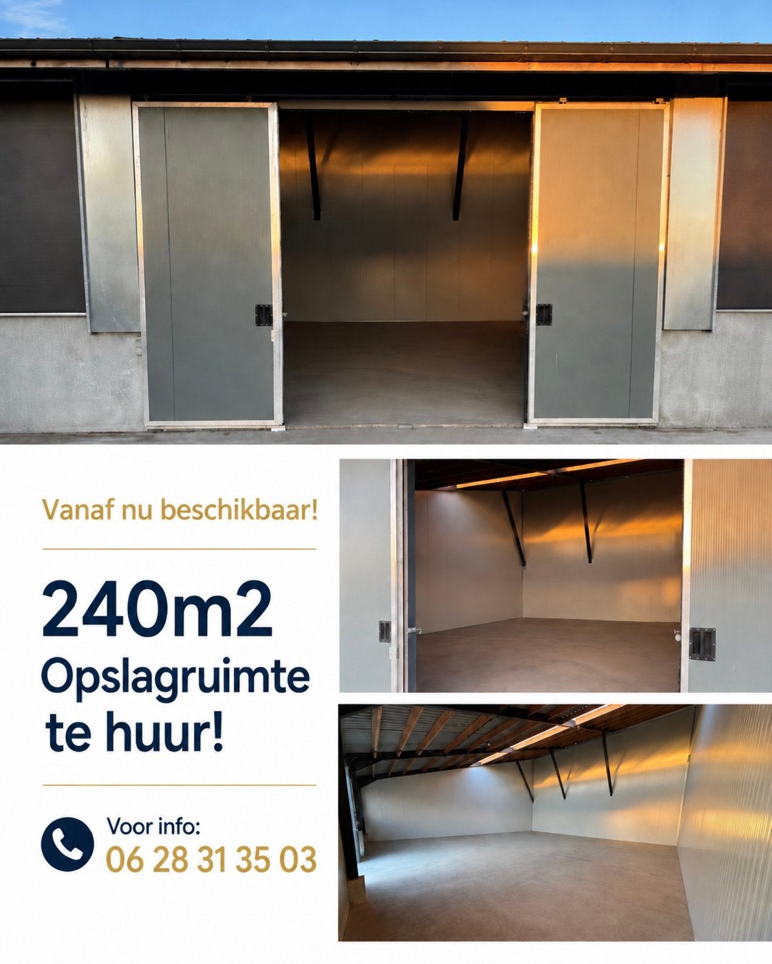 Bedrijfsruimte / Opslagruimte van 240m2 te huur, 240 m², Huur, Opslag of Loods