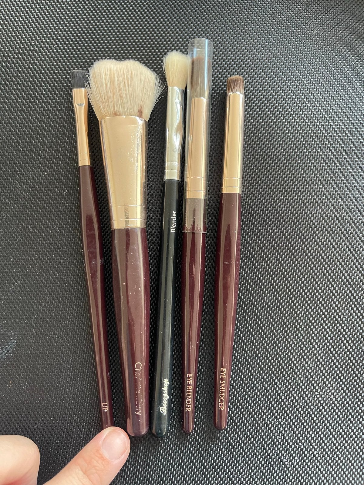 Charlotte Tilbury & Boozyshop kwasten set, Gebruikt, Overige kleuren, Gehele gezicht, Ophalen of Verzenden