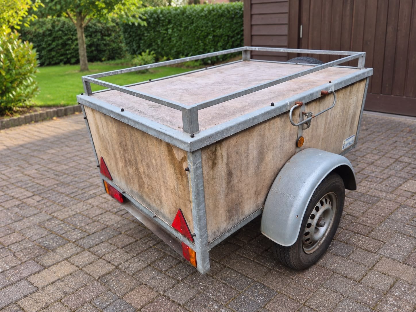 Dichte Aanhanger / Bagagewagen met Deksel en Imperiaal, Auto diversen, Ophalen, Gebruikt