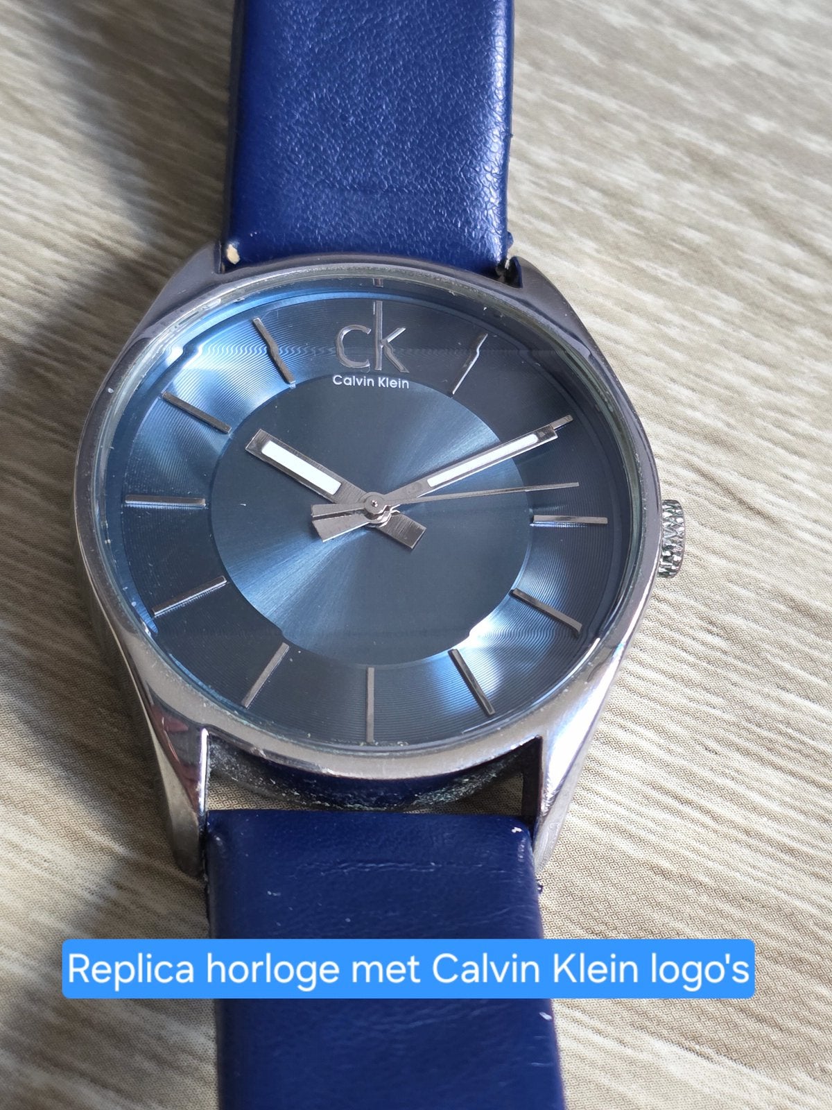 Calvin klein herenhorloge, Ophalen, Zo goed als nieuw, Leer, Overige merken
