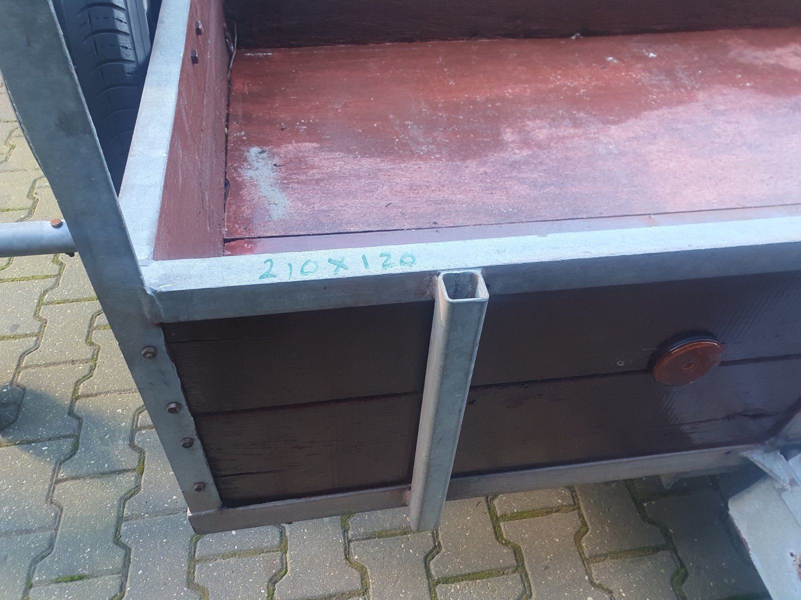 enkelasser 210 x120 gegalvaniseerd  750kg Ongeremd bieden, Auto diversen, Ophalen of Verzenden