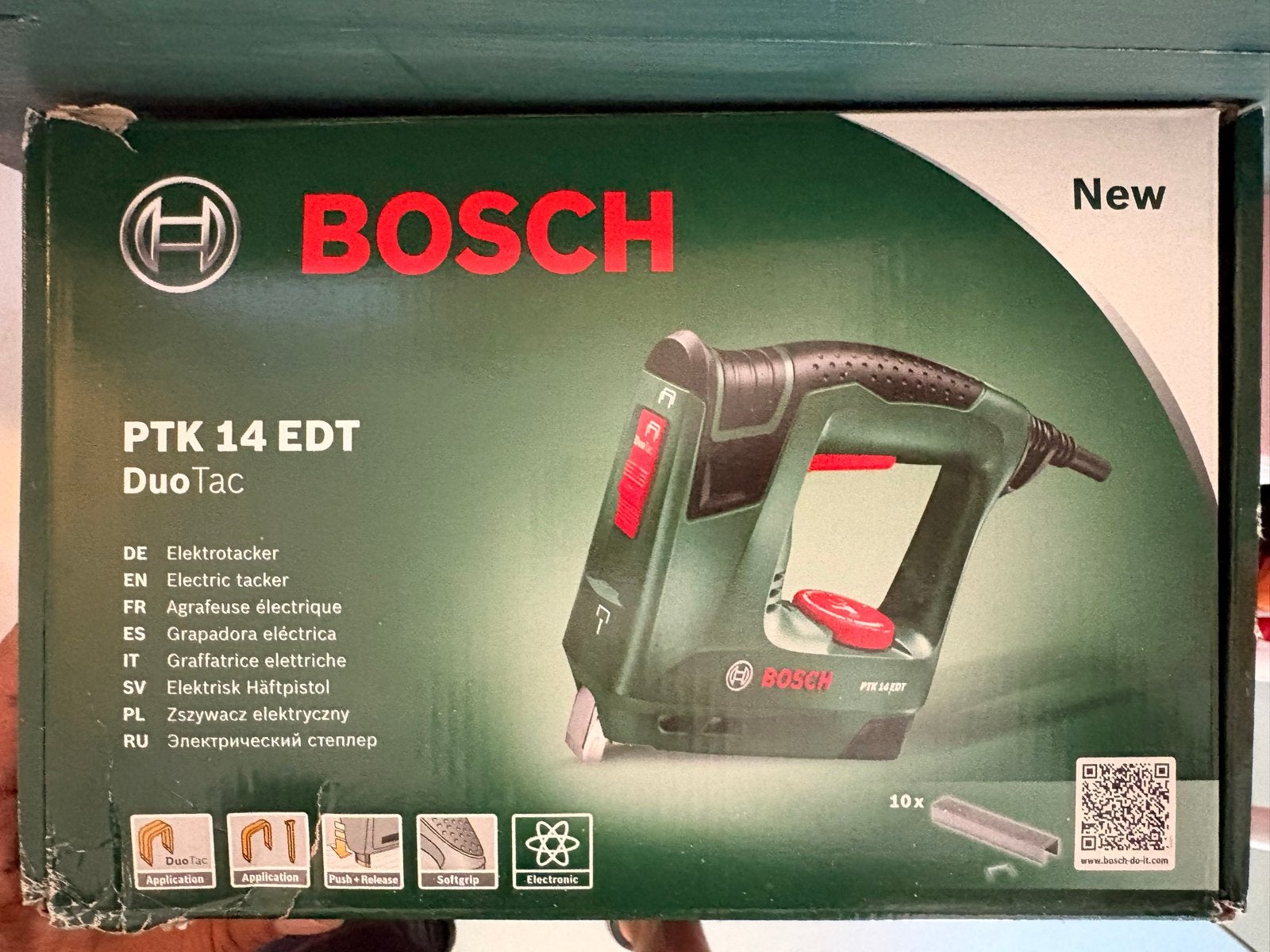 Bosch PTK 14 EDT Elektrotacker - Zo ongebruikt nieuw, Ophalen of Verzenden, Nieuw, Tacker/nietmachine, Bosch