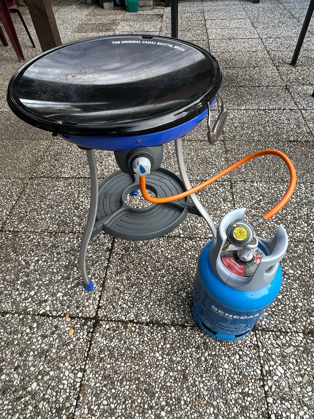 Cadac Carri Chef Skottelbraai BBQ, accesoires nieuwe gasfles, Ophalen, Zo goed als nieuw
