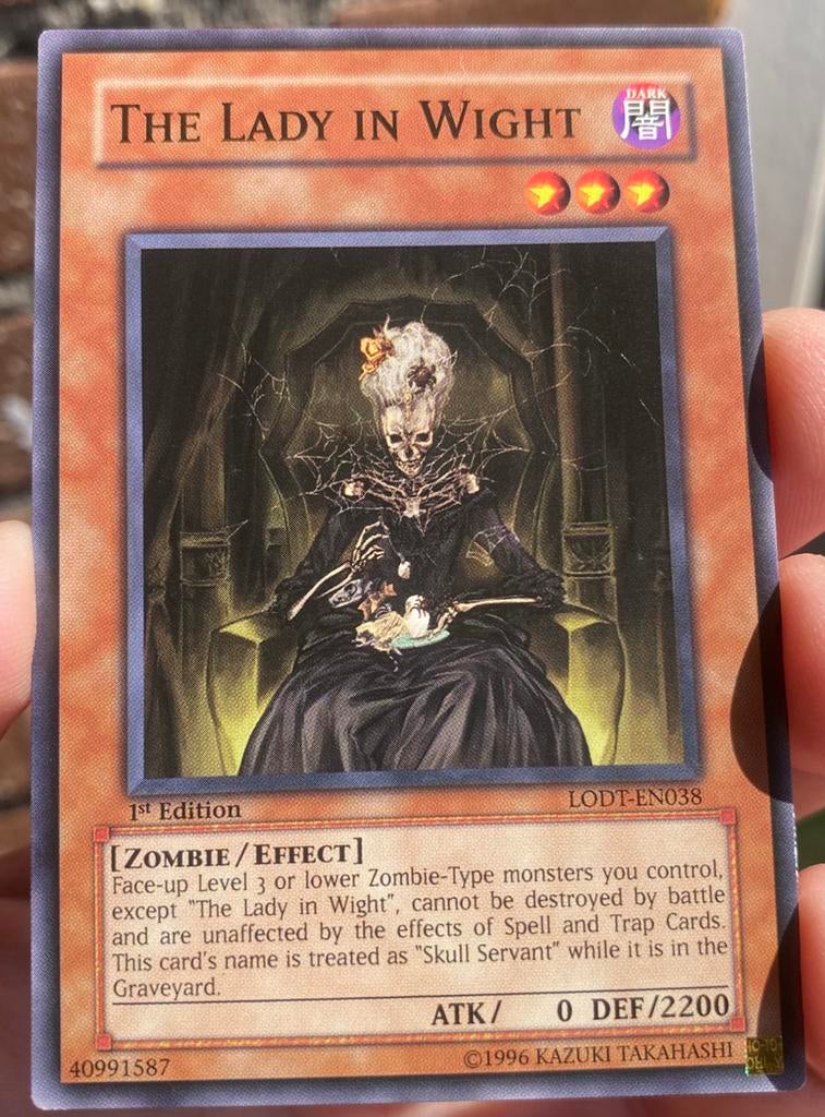 Yu-Gi-Oh! The Lady in Wight LODT 1st Edition !, Ophalen of Verzenden, Gebruikt, Losse kaart
