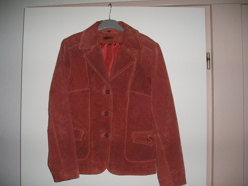 brique / bruin echt suede jasje Tredy maat 42, Ophalen, Bruin, Zo goed als nieuw, Jasje