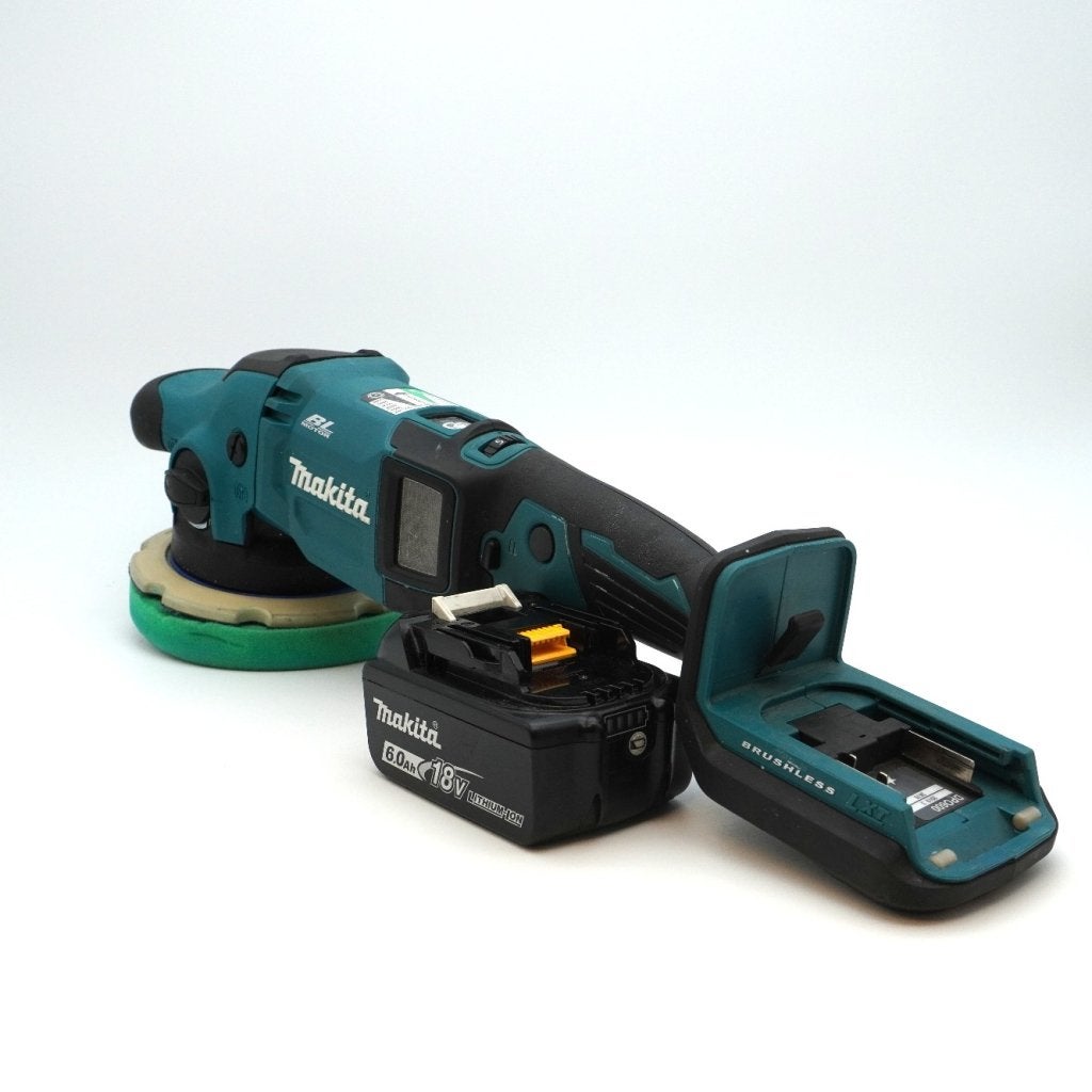 Makita DPO600 18V Excenter Polijstmachine incl. 6Ah Accu, Makita, Zo goed als nieuw, Support@makita.com, Makita Corporation, 3-11-8, Sumiyoshi-cho, 
Anjo, Aichi 446-8502
Japan