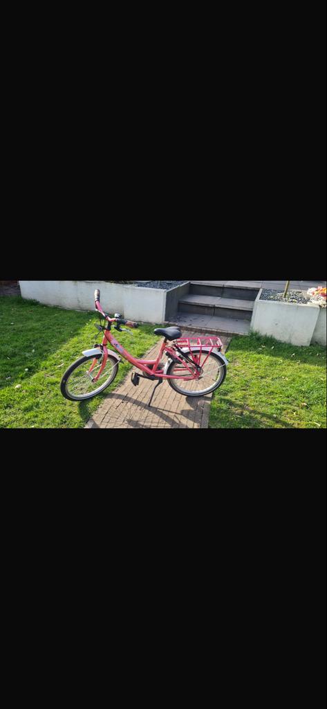 Roze meisjesfiets, Fietsen en Brommers, Ophalen, Gebruikt, 20 inch, Handrem
