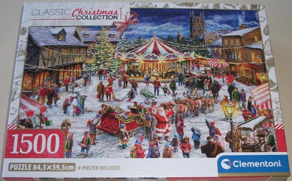 Puzzel *** THE CHRISTMAS FAIR *** 1500 stukjes Clementoni, Ophalen of Verzenden, 500 t/m 1500 stukjes, Zo goed als nieuw, Legpuzzel