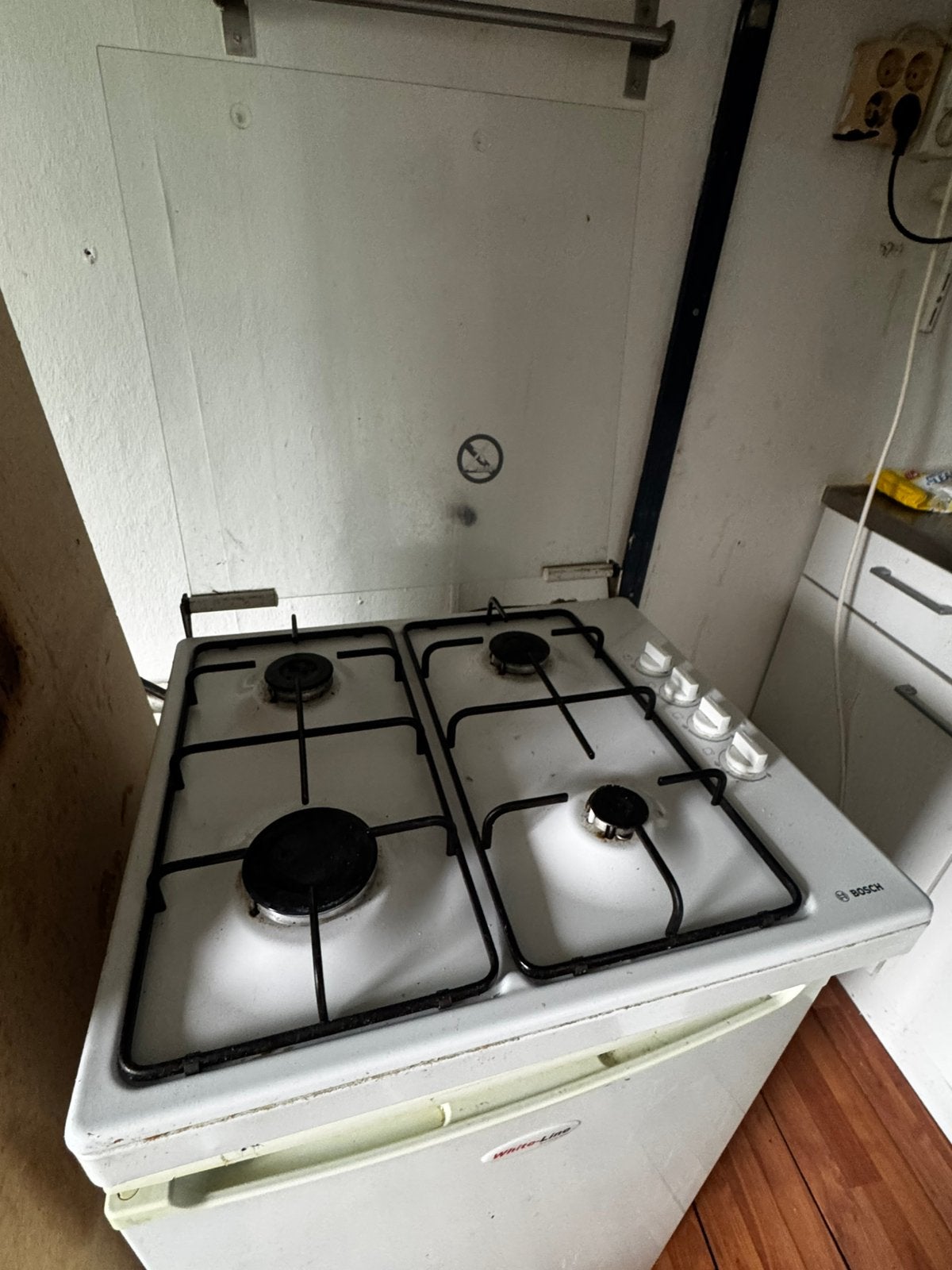 Gaskookplaat Bosch, Ophalen, Minder dan 85 cm, 4 kookzones, Zo goed als nieuw