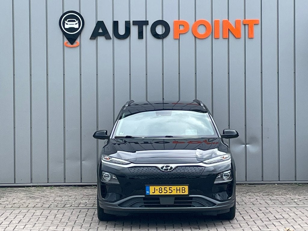 Hyundai Kona EV Premium 64 kWh SOH100%|1E EIG DEALEROND|STOE, Auto's, Hyundai, 130 min, Gebruikt, Zwart, 166 min