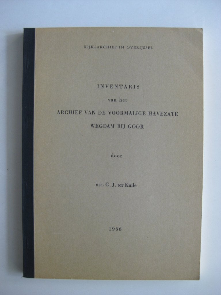 Inventaris van archief voormalige havezate Wegdam bij Goor, Boeken, Ophalen of Verzenden, Gelezen