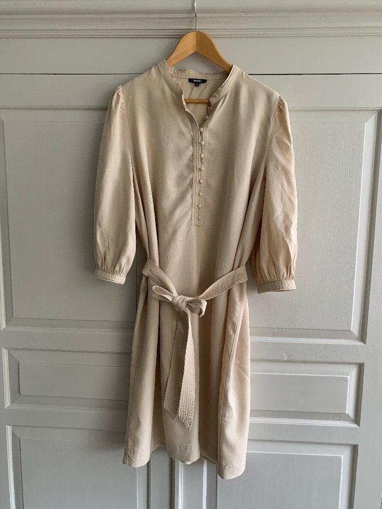 Purdey - mooie beige jurk maat 42, Kleding | Dames, Beige, Maat 42/44 (L), Ophalen of Verzenden, Zo goed als nieuw