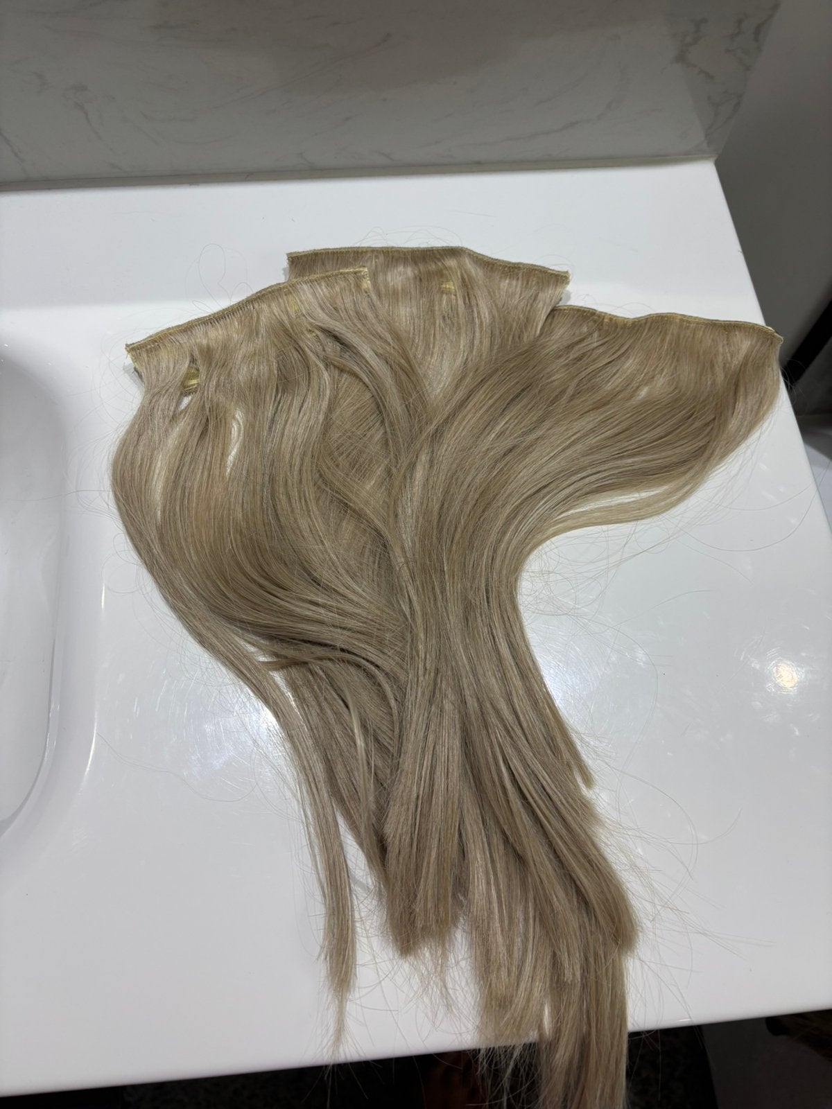 Clip in extensions, Ophalen of Verzenden, Zo goed als nieuw, Pruik of Haarverlenging
