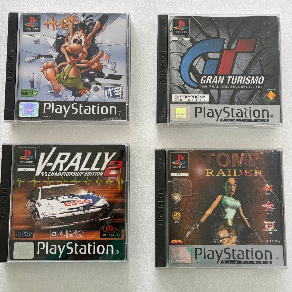 PS1 spellen bundel – Tomb Raider, Gran Turismo etc, Gebruikt, 1 speler, Racen en Vliegen, Ophalen of Verzenden