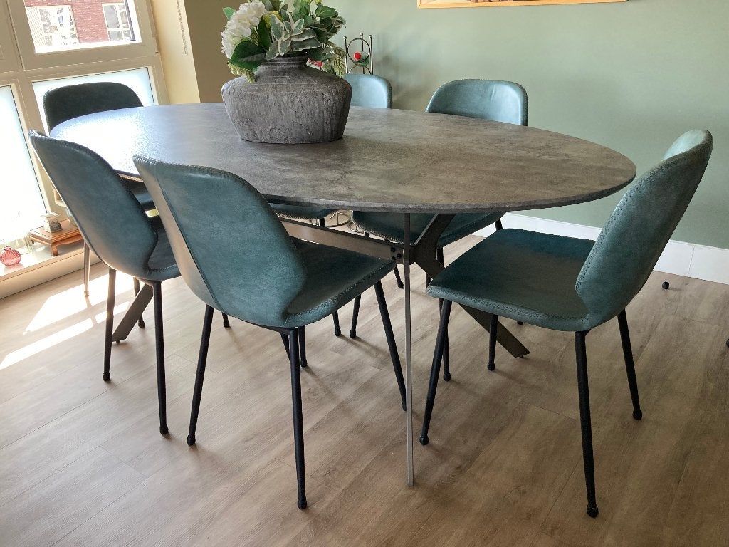 Complete eethoek met 6 stoelen, Ophalen, Zo goed als nieuw