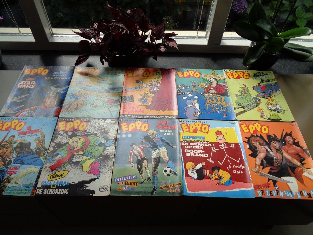 weekblad Eppo 1981-1986, Eén stripboek, Ophalen of Verzenden, Gelezen