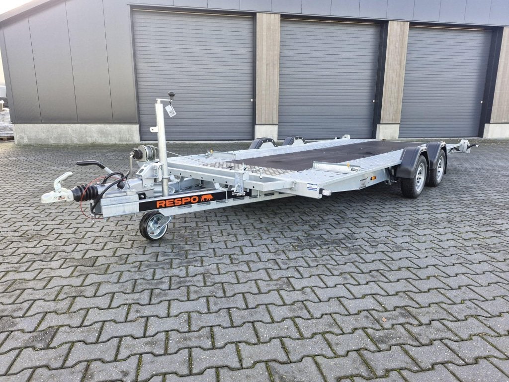 Nieuwe Respo autotransporter 2x Demo op=op +4x spanband!!, Auto diversen, Aanhangers en Bagagewagens, Nieuw