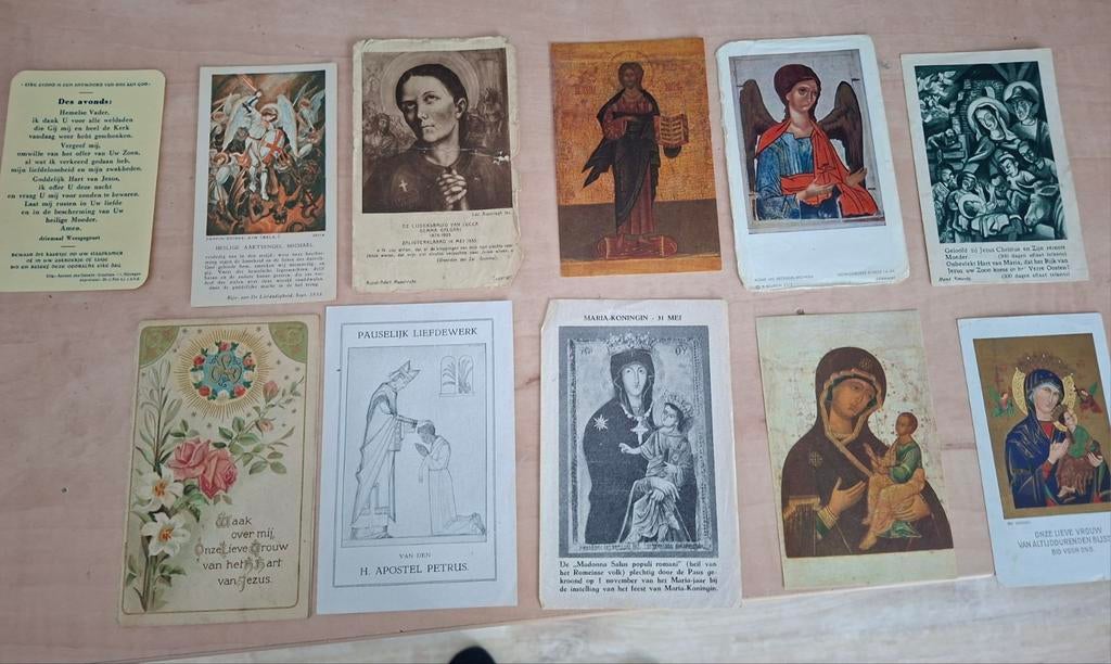 Collectie bidplaatjes - Religieuze prentjes, Ophalen of Verzenden