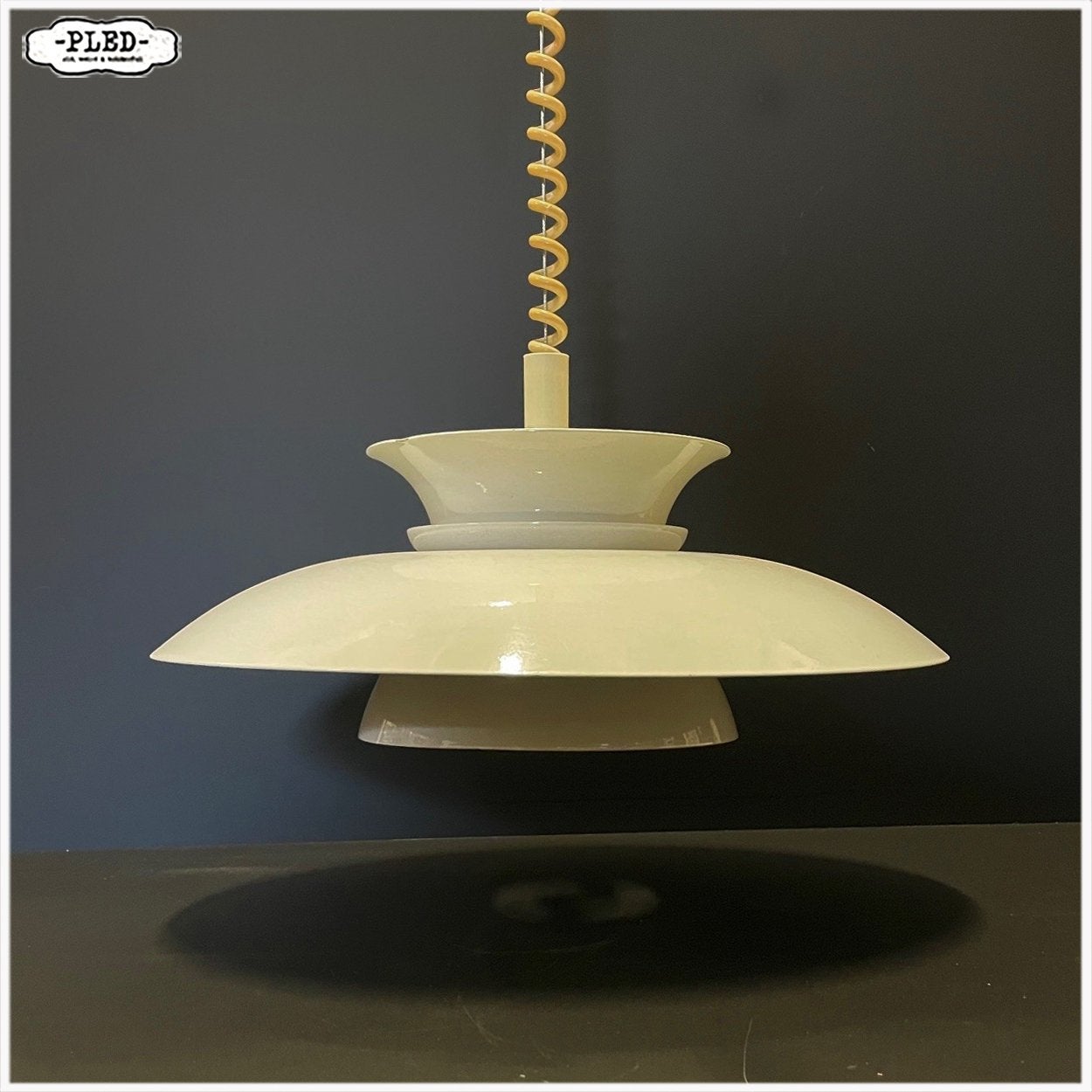 Vintage lamp Hanglamp in stijl Louis Poulsen, Poul Hennigsen, Ophalen, E27 (groot), Nb, Nb