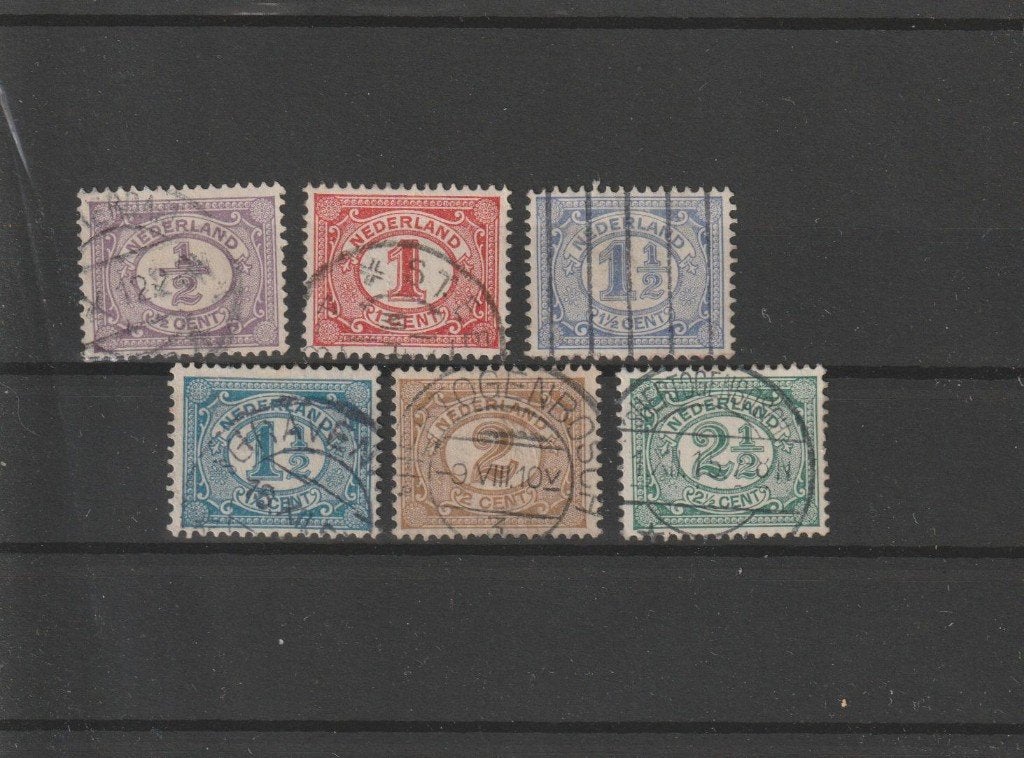 Nederland 1899. NVPH 50 t/m 55, gestempeld., Ophalen of Verzenden, T/m 1940, Gestempeld