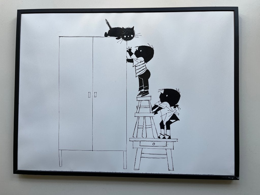 Jip en Janneke poster ingelijst, Ophalen of Verzenden, Zo goed als nieuw, Wit, Modern
