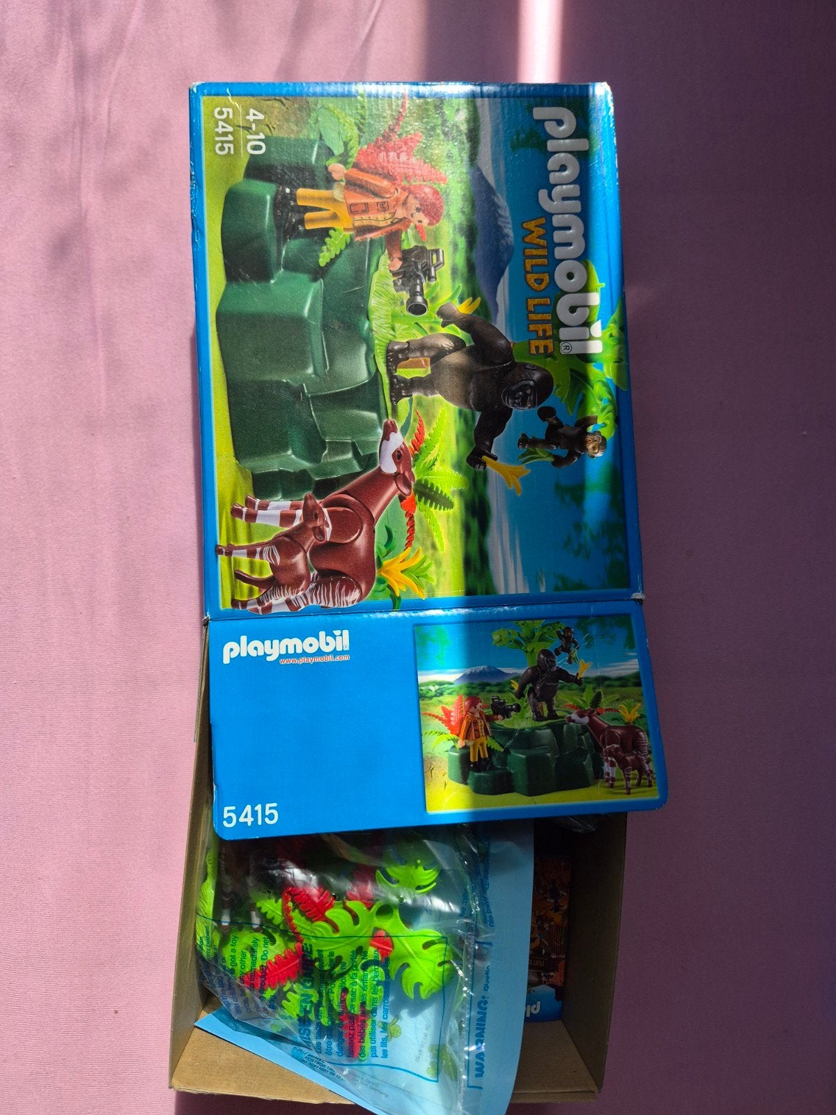 Playmobil Wild Life 5415 Gorilla met jong en okapi, Wild life, Complete set, Nieuw, Ophalen of Verzenden