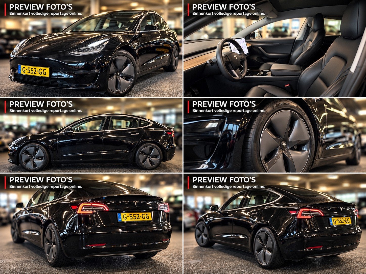 Tesla Model 3 RWD Plus 60 kWh Sportief zwart | SOH 81,5% | P, Auto's, Automaat, Achterwielaandrijving, Gebruikt, Zwart