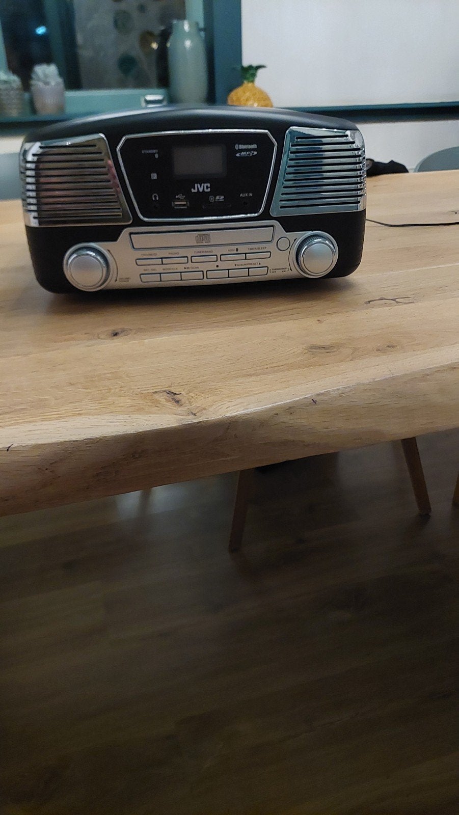JVC Platenspeler met Bluetooth, CD, USB en Radio, Zo goed als nieuw, USB-aansluiting, Platenspeler, Ophalen