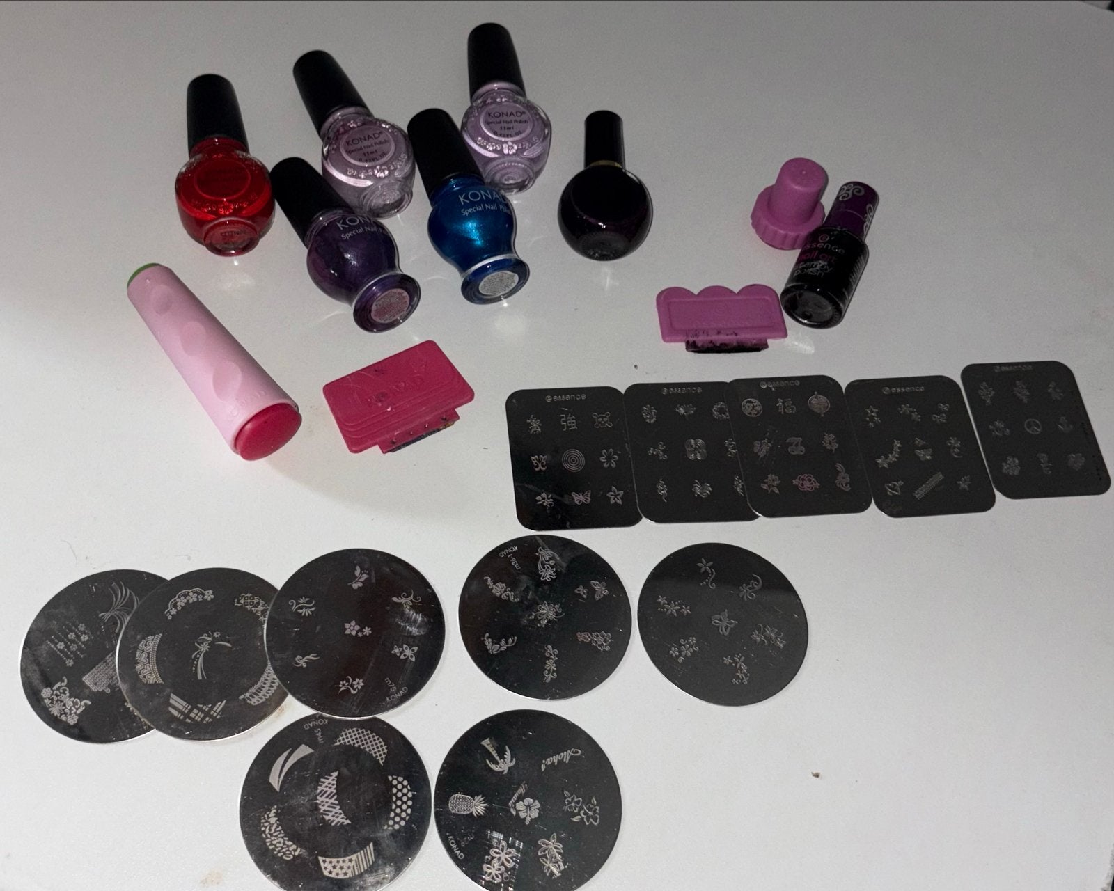 💅🏻?Partij stempel Nailart Stempelset KONAD, Overige kleuren, Ophalen of Verzenden, Zo goed als nieuw, Handen en Nagels