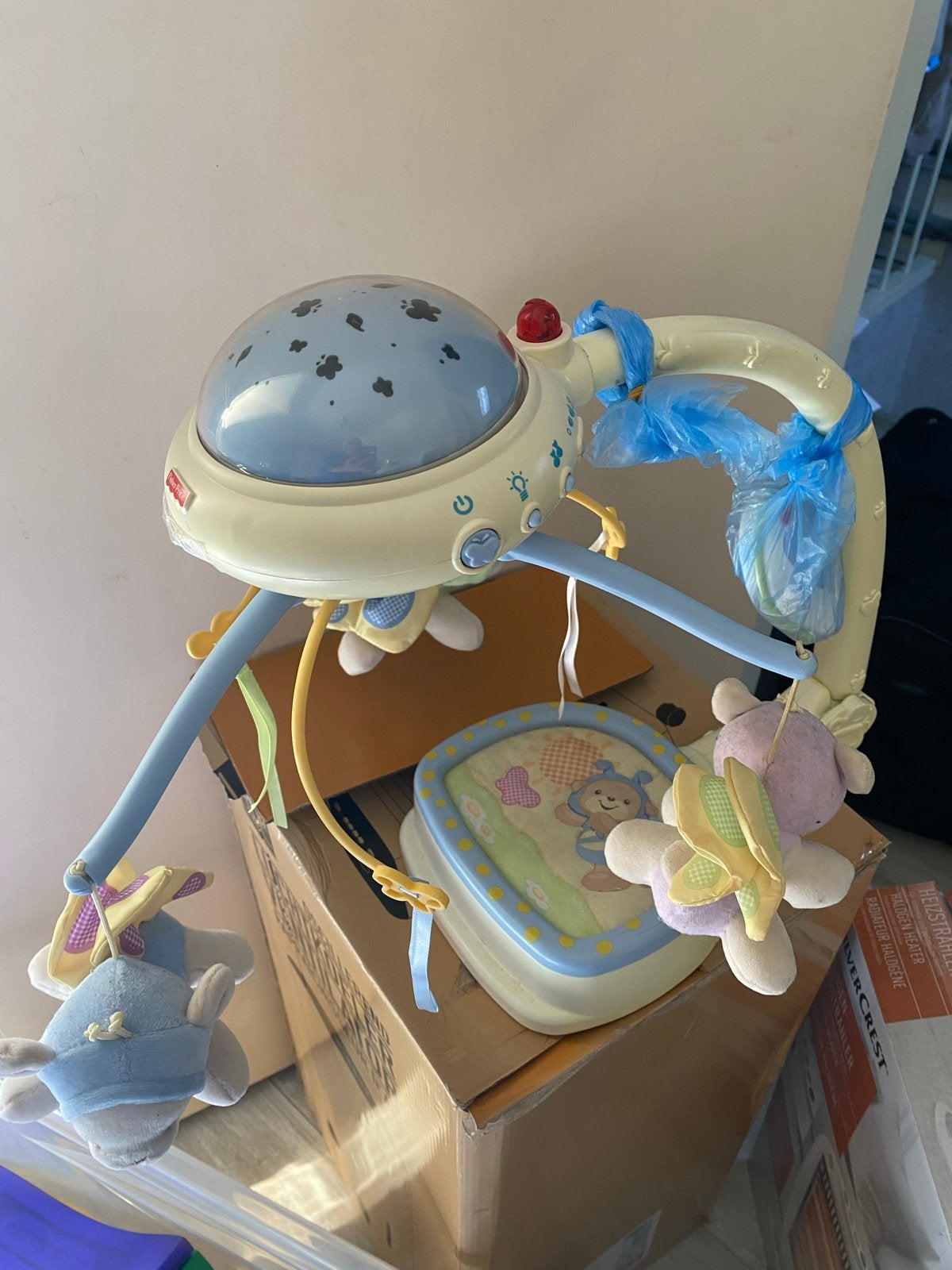 Fisher-Price Mobiel met licht en geluid, Ophalen of Verzenden, Gebruikt, Mobiel, Met licht