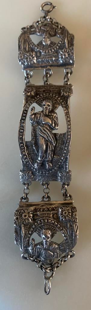 Armband van zilveren bijbelslot, Ophalen of Verzenden, Zilver