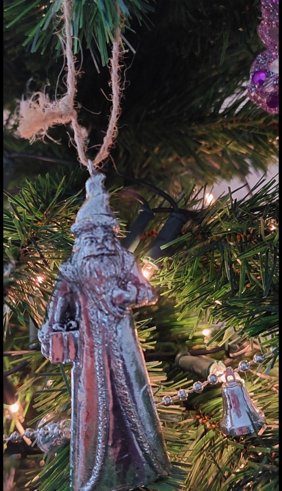 zilvere tovenaar  voor in kerstboom, Diversen, Kerst, Ophalen of Verzenden