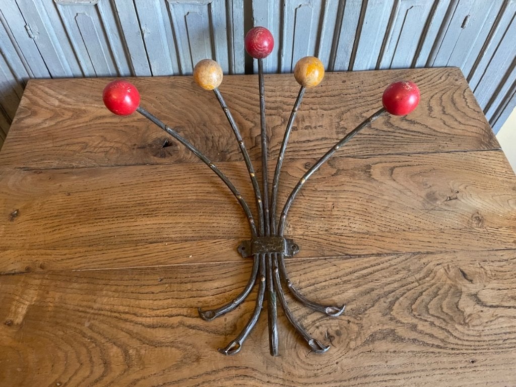 Wandkapstok Kapstok met takken en houten ballen Frans, Ophalen of Verzenden