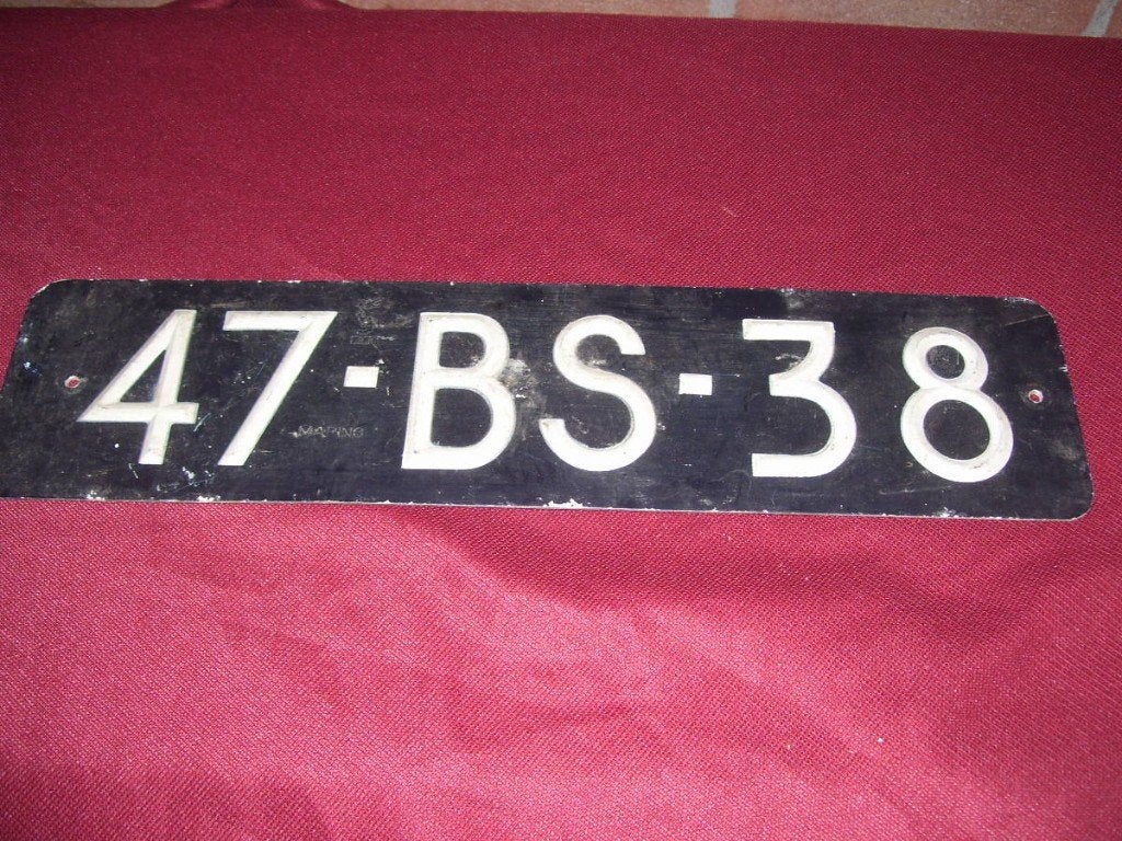 NUMMERBORD JAREN 60, Ophalen of Verzenden
