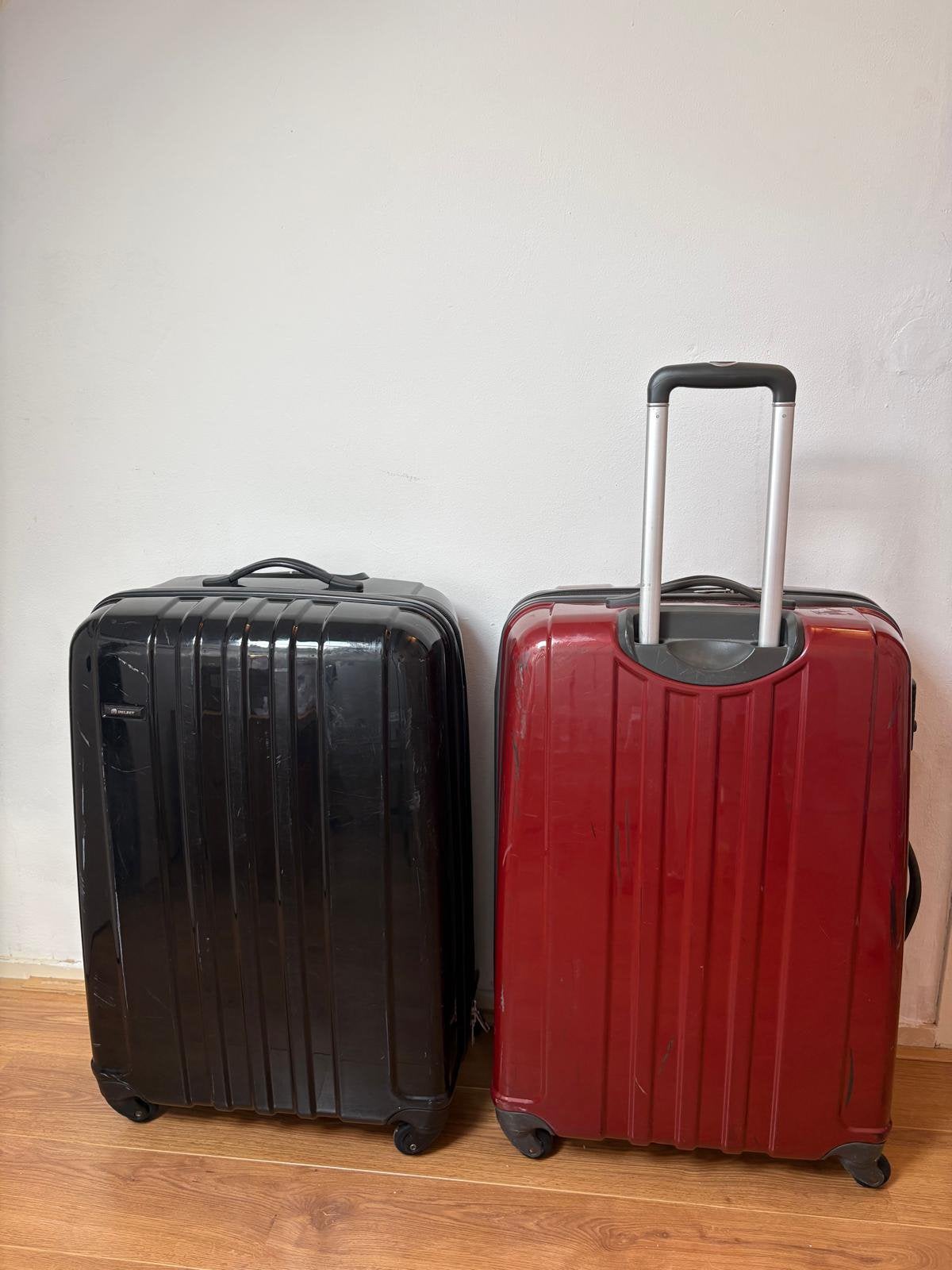 Delsey Reis Koffers 2 stuks XL - 76cm x 51cm x 32cm, Gebruikt, Hard kunststof, 45 tot 55 cm, 70 cm of meer
