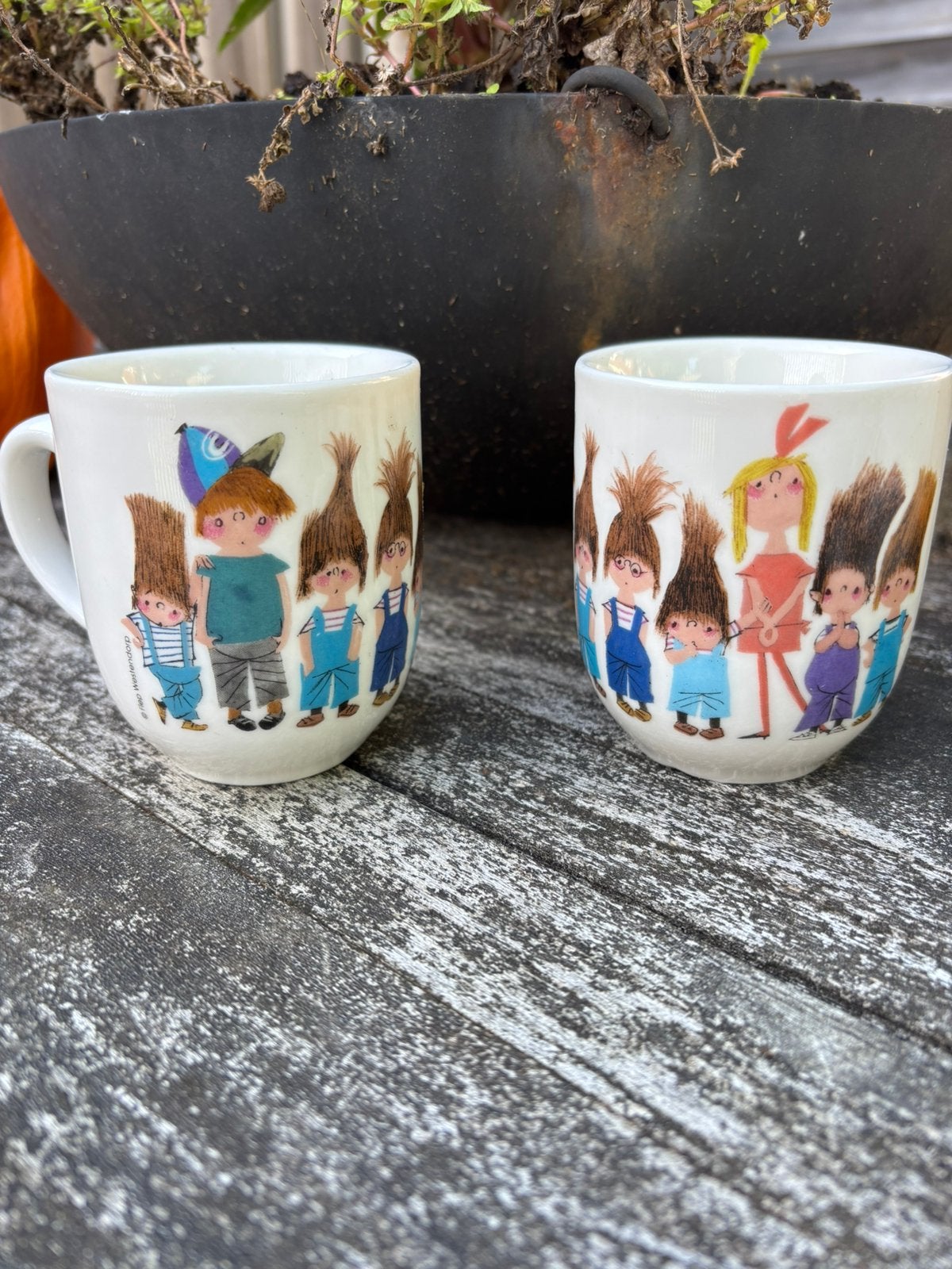 Douwe Egberts 2 mokken van Fiep Westendorp DE vintage, Verzenden, Aardewerk