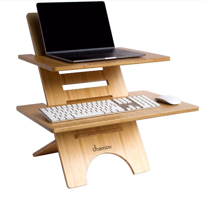 Ubambu standing desk, Huis en Inrichting, Bureaus, Ophalen of Verzenden, In hoogte verstelbaar, Zo goed als nieuw