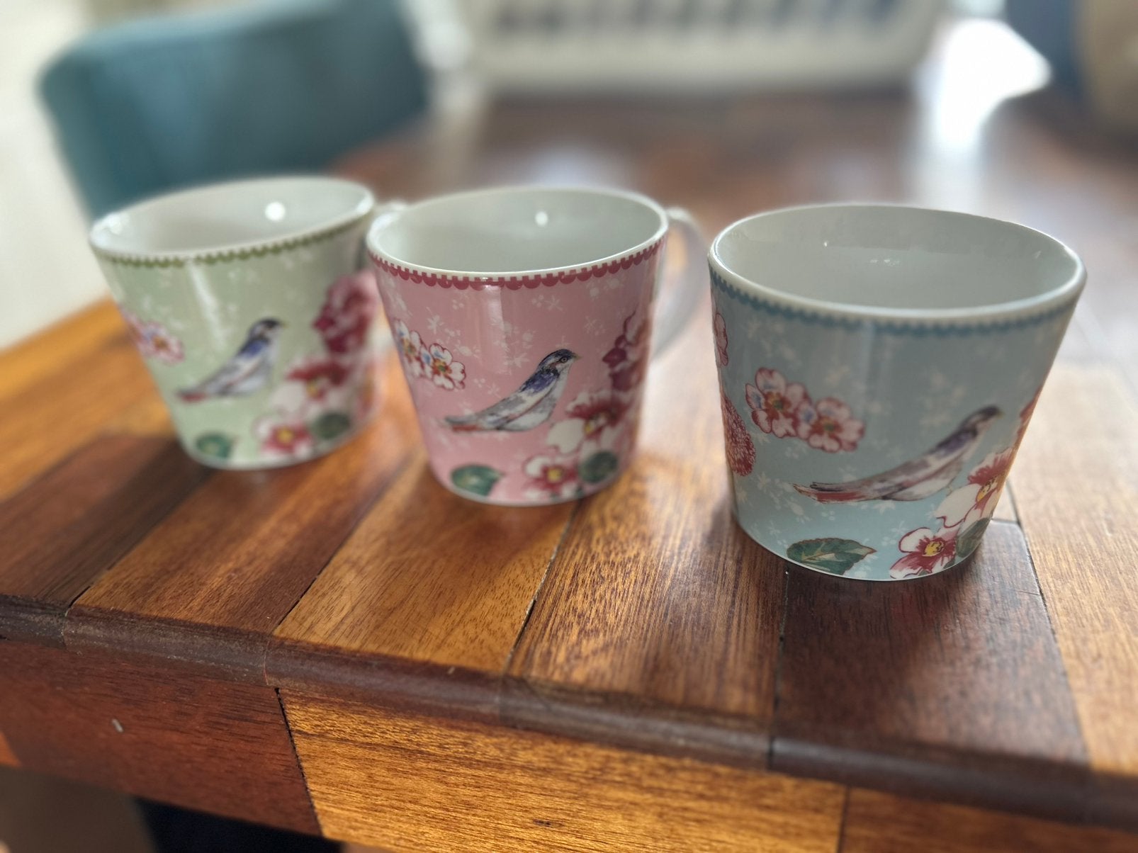 Set van 3 Room Seven Flower Garden bekers van Action, Overige merken, Keramiek, Zo goed als nieuw, Modern