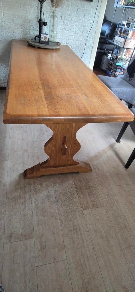 Eettafel., Huis en Inrichting, Tafels | Eettafels, Gebruikt, 50 tot 100 cm, 200 cm of meer, Vier personen, Rechthoekig, Grenenhout
