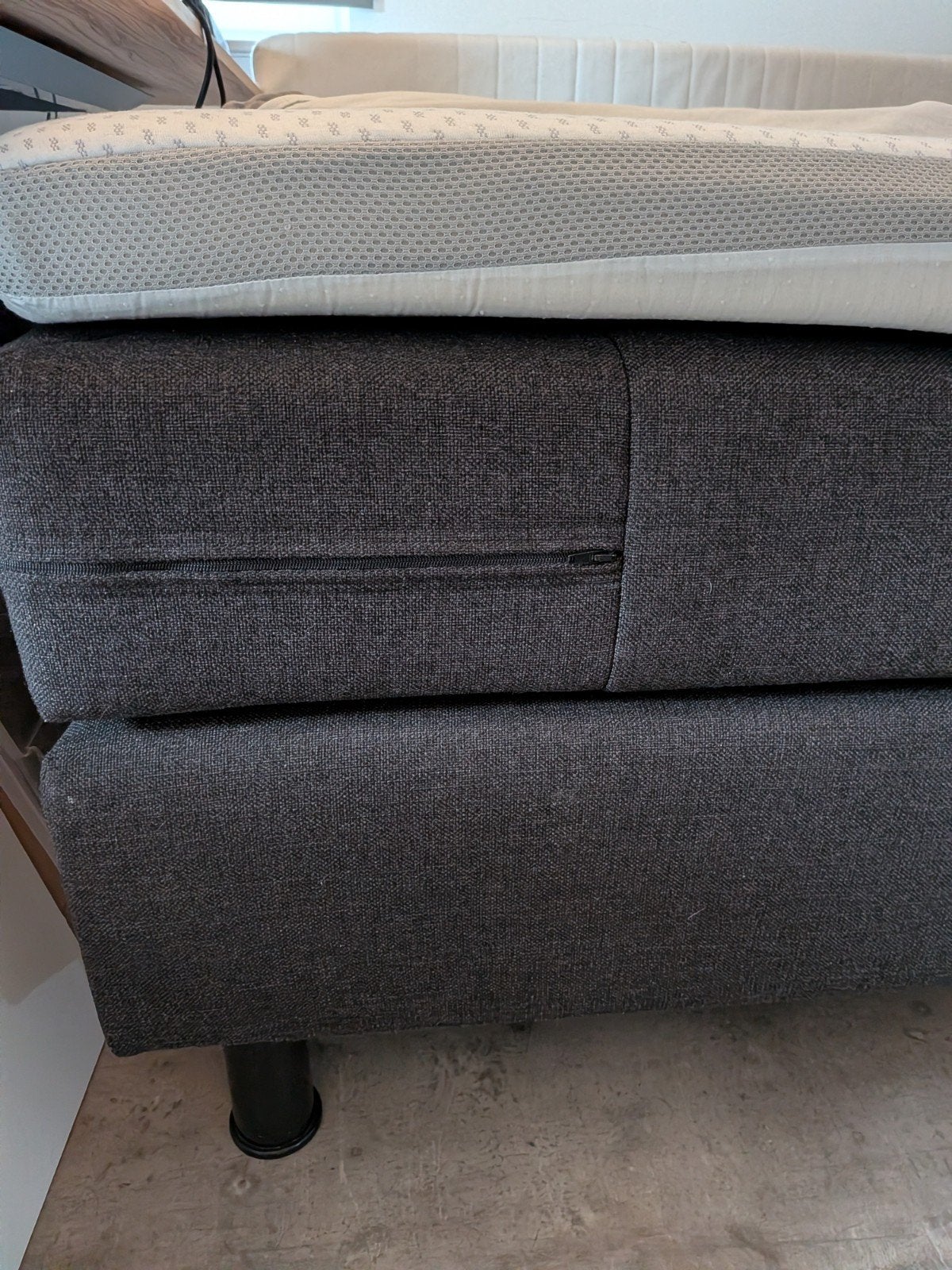 boxspring 1,60x2m merk Axelsson, Ophalen, Tweepersoons, 200 cm, Grijs