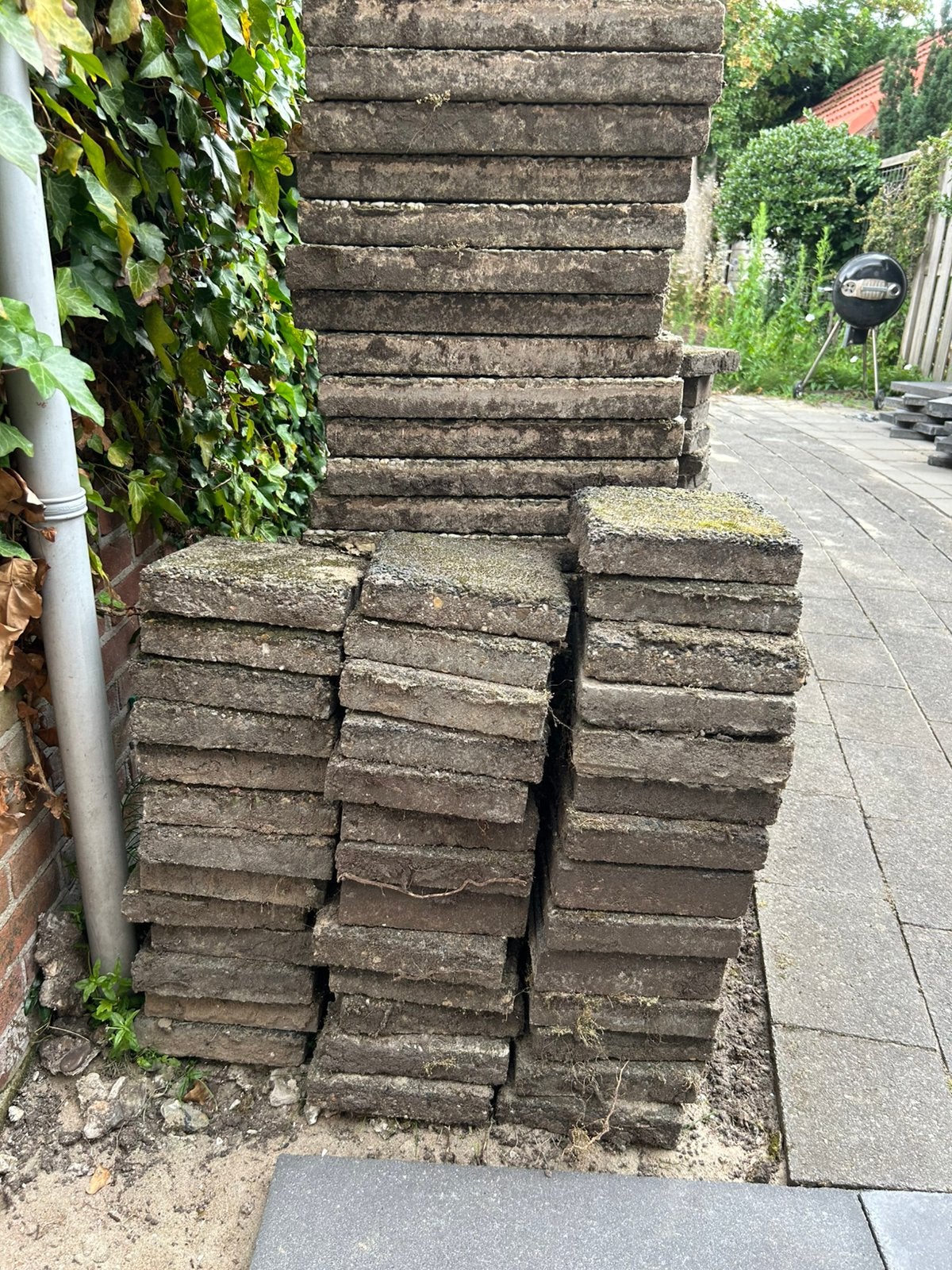 Tuintegels GRATIS, Tuin en Terras, Ophalen, Zo goed als nieuw, Beton, Terrastegels