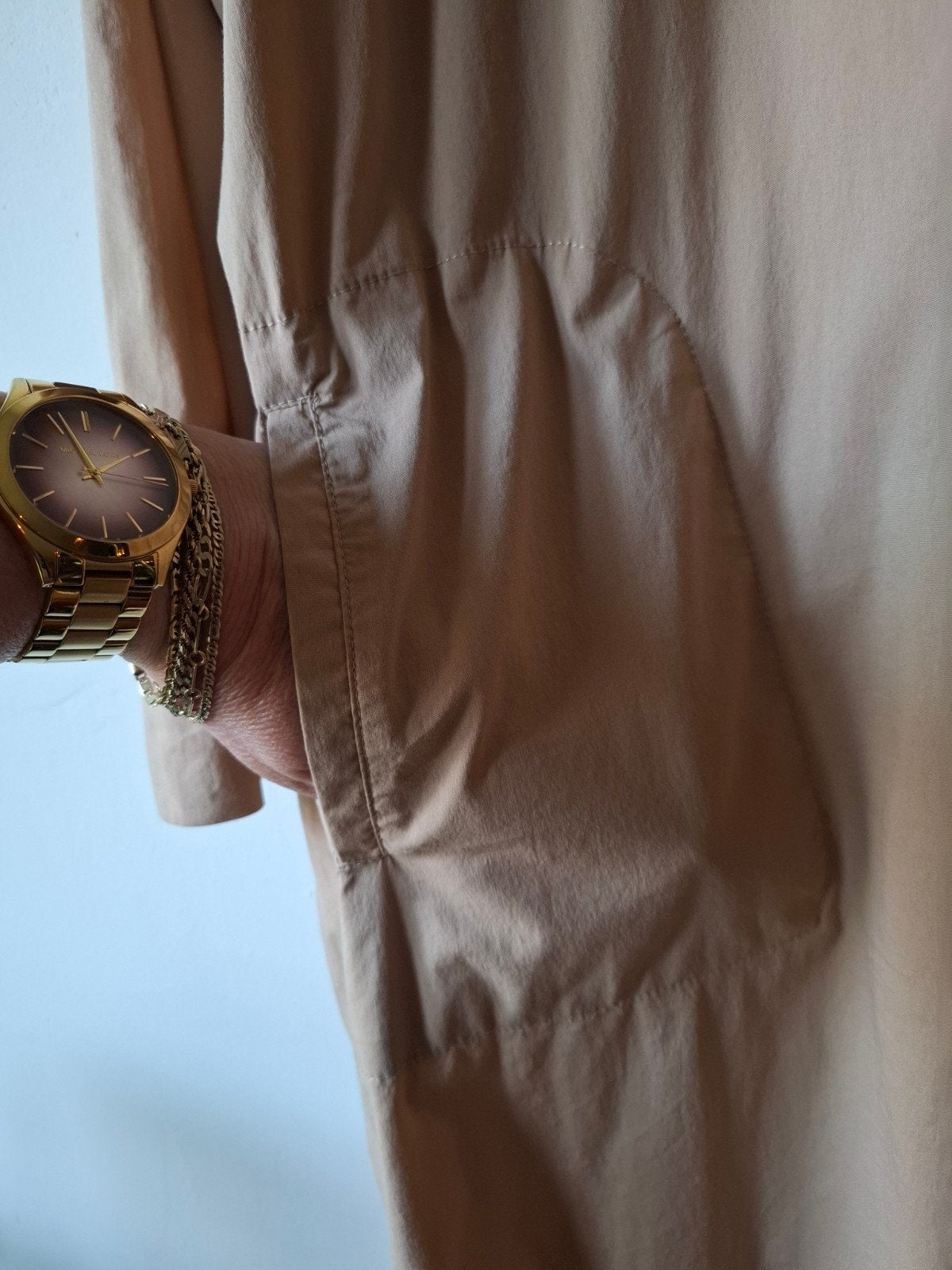Nukus camelkleurige jurk - Maat XL/42-44, Kleding | Dames, Bruin, Maat 42/44 (L), Ophalen of Verzenden, Zo goed als nieuw
