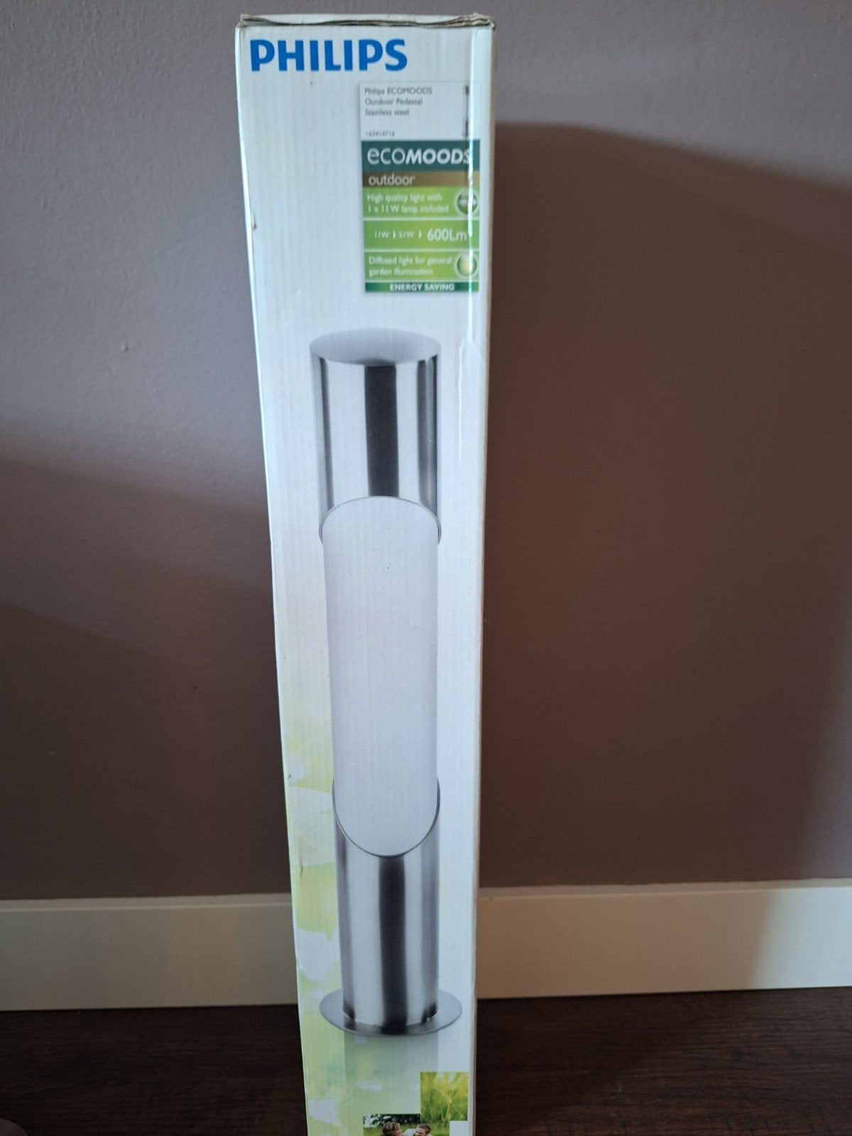 Philips Ecomoods Buitenlamp - RVS Tuinverlichting, Ophalen, Minder dan 50 watt, Staande lamp, Rvs