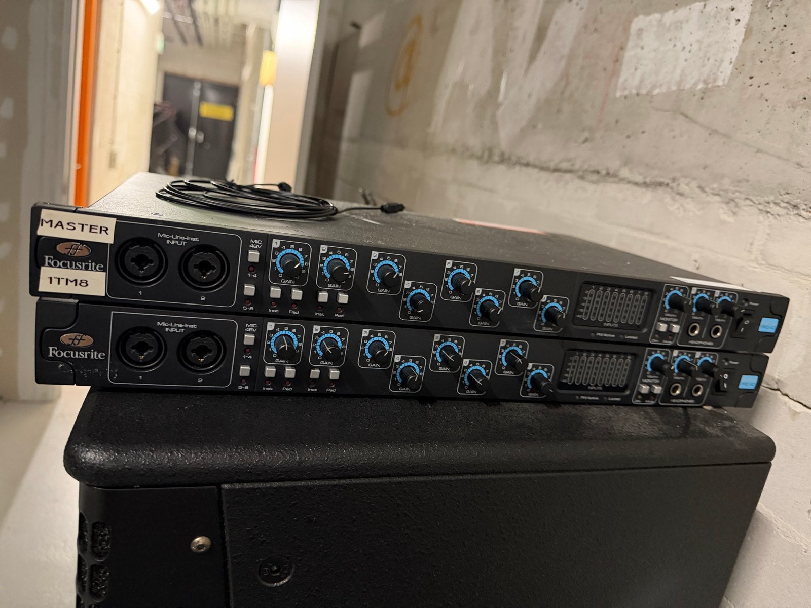 Focusrite safire pro 40 Audio Interfaces (2 stuks), Ophalen of Verzenden, Gebruikt, 20 kanalen of meer, Microfooningang