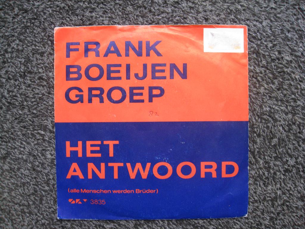 single Frank Boeijen Groep - Het antwoord - sneeuwblind 1982, Cd's en Dvd's, Ophalen of Verzenden, Gebruikt, Pop, Single