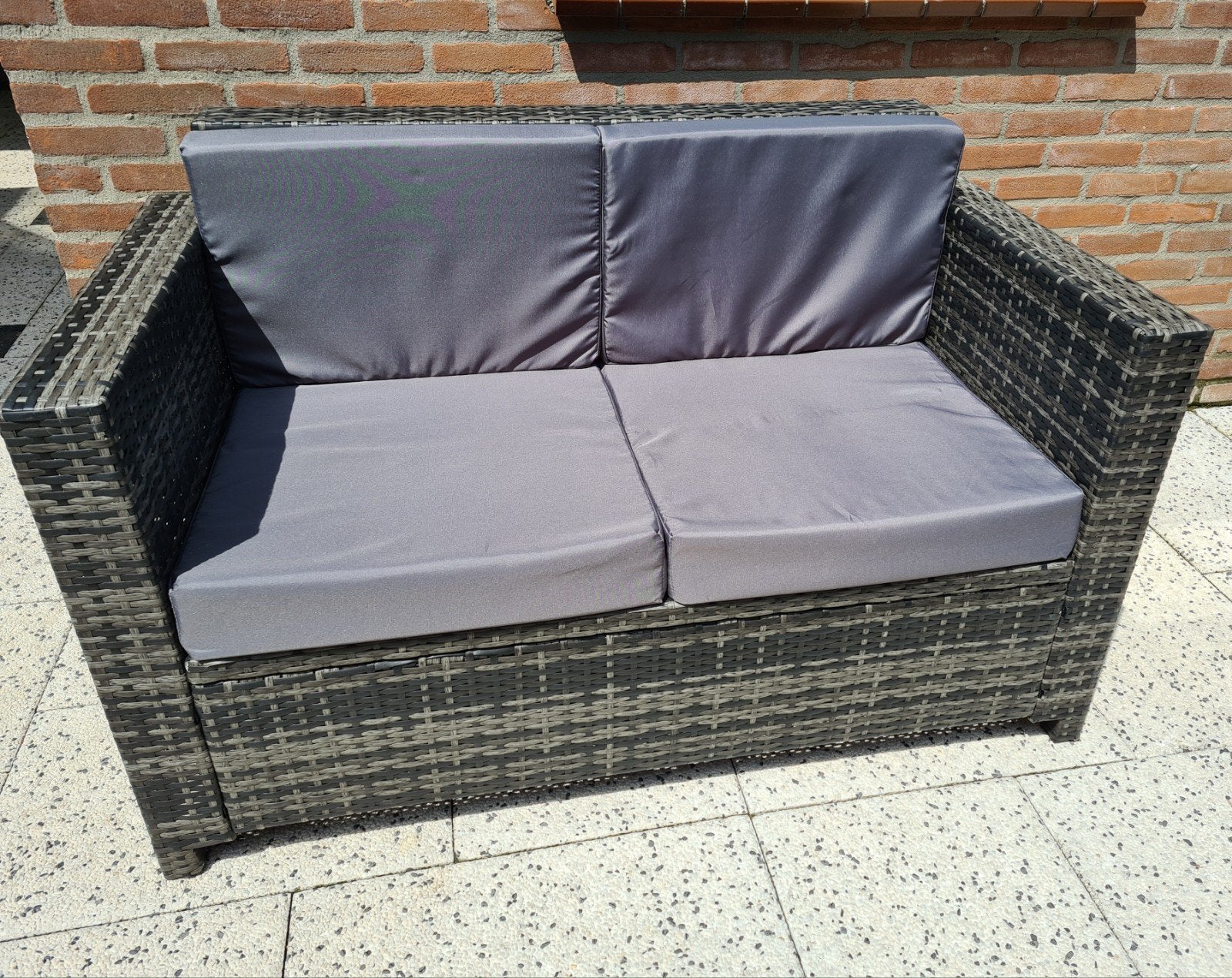 Outsunny Poly-rotan tuin bank loungeset NIEUW, Tuin en Terras, Tuinbanken, Ophalen, Nieuw, Rotan
