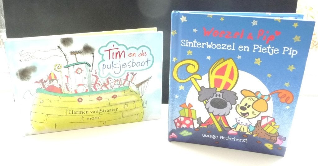 2 SINTERKLAAS BOEKJES SINTERWOEZEL EN PIETJE PIP EN TIM, Verzenden, Zo goed als nieuw, Guusje Nederhorst, 3 tot 4 jaar